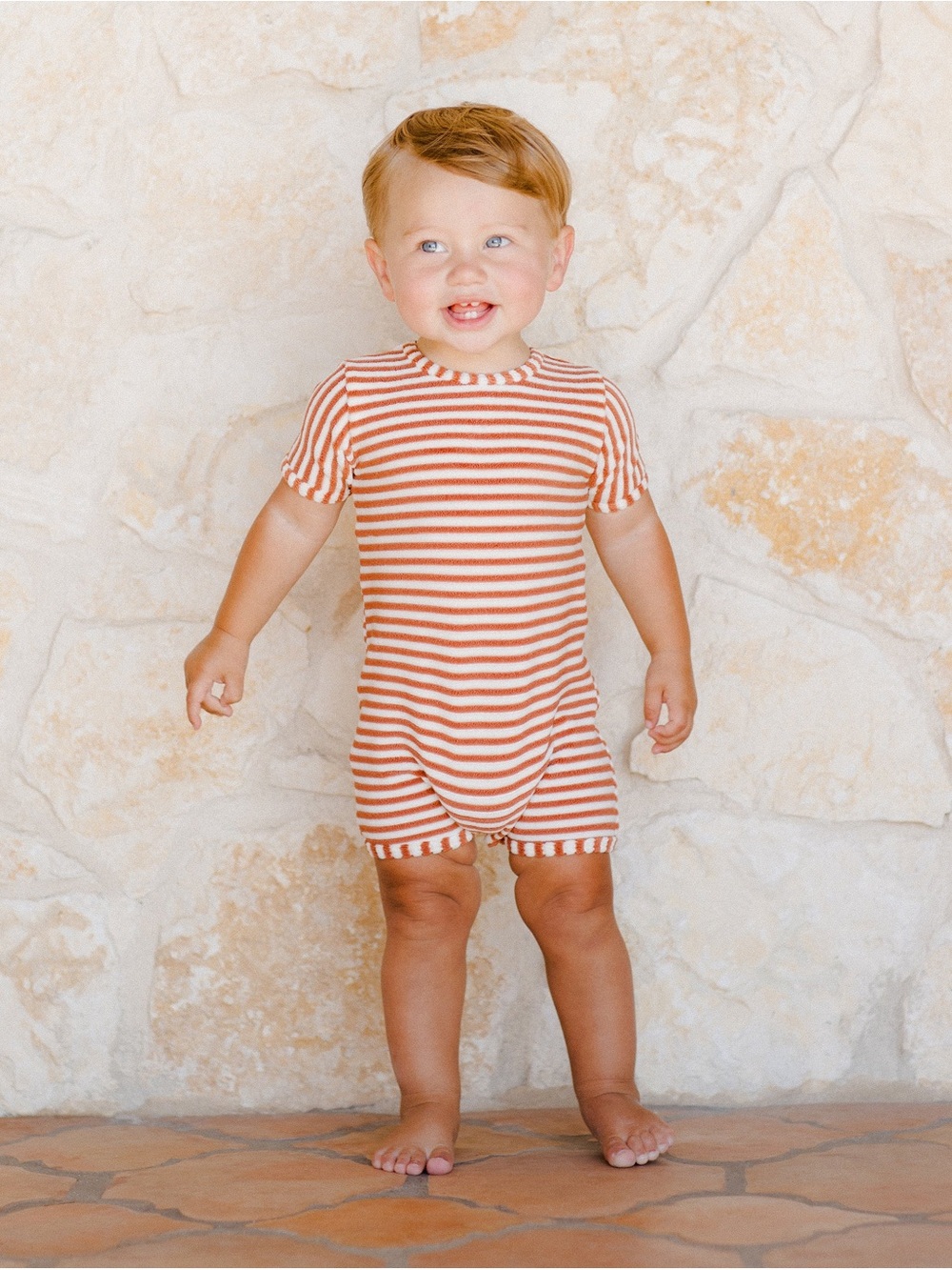 RYLEE + CRU SHORTY ONE-PIECE || POPPY STRIPE